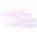 Pack of 2Kitchen Storage Container Set – Food Grade Plastic with Air Seal Lock Lid – Ideal for Grocery, Spices, Dry Fruits – 3-Piece Set (1500ml, 1000ml, 500ml)