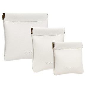pack of 3 -aropana leather travel organiser earphone airpods case cosmetic makeup pouch jewellery bag contact lens pouch card holder mini wallet for men amp women fashion brown
