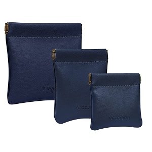 pack of 3 -aropana leather travel organiser earphone airpods case cosmetic makeup pouch jewellery bag contact lens pouch card holder mini wallet for men amp women fashion brown