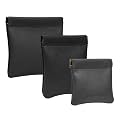 Pack of 3 -Aropana Leather Travel Organiser Earphone AirPods Case Cosmetic Makeup Pouch Jewellery Bag Contact Lens Pouch Card Holder Mini Wallet for Men &amp; Women (Fashion Brown)