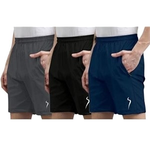 Pack of 3 MenSports Shorts Solid Pattern