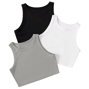 Pack of 3 Stylish Sleeveless Round Neck