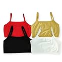 Pack of 4 Solid Beginner Bras for Girls/Kids &amp; Camisole | Soft &amp; Stretchy |Regular Fit | 100% Cotton