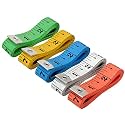 Pack of 5 Flexible Tape Measure, Accurate Dual Scale Standard &amp; Metric Measurements Tape,Soft Measuring Tape for Body, Weight Loss Sewing Tailor Craft Ruler 150 cm/60 inch