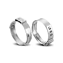 Pack of 50 29.9-33.1mm Single Ear Hose Clamps, MISPIRE 304 Stainless Steel Crimp Hose Clamps for Securing Pipe Hose, Automotive, Home Appliance