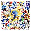 Pack of 50 Sonic The Hedgehog Stickers for Laptop, Phone, Guitar, Bike, PC, Scrapbook | Waterproof Matte Vinyl Ecofriendly Decals | Residue-Free Anime Stickers Collection