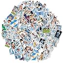 Pack of 50PCS Super Star Soccer Player Messi Stickers, Vinyl Waterproof Laptop Water Bottle Sticker for Adults Boys Girls Teens, FIFA World Cup Gift for Soccer Fans