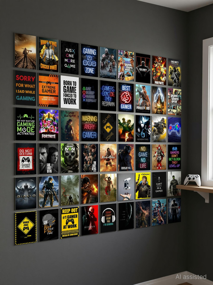 Pack of 54 Games Aesthetic Wall Collage Kit Posters | Posters for Wall ...