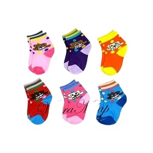 Pack Of 6 Kids Boys Cotton Socks