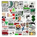 Pack of 60 Stock Market Laptop Vinyl Self-Adhesive Sticker for Adults, Multicolor Stickers for Laptop, Journal, Guitar, Mobile - Waterproof Residue Free