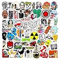 Pack of 66 Waterproof Stickers for Boys Vinyl Self-Adhesive Sticker for Adults, Multicolor Stickers for Laptop, Journal, Guitar, Mobile - Waterproof Residue Free (Random)