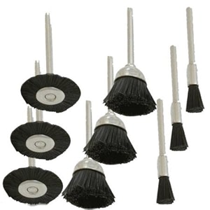 rotary nylon wire brush wheel for dremel  cleaning polishing amp surface prep for metal wood amp jewellery pack of 9