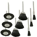 Rotary Nylon Wire Brush Wheel for Dremel | Cleaning, Polishing & Surface Prep for Metal, Wood & Jewellery Pack of 9
