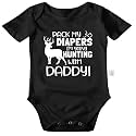 Pack My Diapers I'm Going HUNTING With Daddy Funny Bodysuit, Gender Neutral Baby Clothes for 0-24 Month Rompers