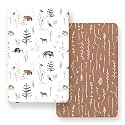 Pack n Play Sheets Fitted 2 Pack, Stretchy Ultra Soft Jersey Knit Pack and Play Sheets, Universal Fitted Portable/Mini Crib Mattresses Snug and Safe, Stylish Pattern of Jungle Animals