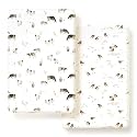Pack n Play Sheets Fitted 2 Pack, Stretchy Ultra Soft Jersey Knit Pack and Play Sheets, Universal Fitted Portable/Mini Crib Mattresses Snug and Safe, Stylish Pattern for Boy and Girl