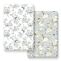 Pack n Play Sheets Fitted 2 Pack, Stretchy Ultra Soft Jersey Knit Pack and Play Sheets, Universal Fitted Portable/Mini Crib Mattresses Snug and Safe, Stylish Print