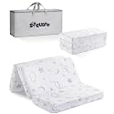 Trifold Pack and Play Mattress 38"x26", Pack N Play Mattresses with Dual Sided Soft & Firm Memory Foam Foldable Portable Crib Baby Mattress with Washable Cover and Carry Bag