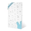 Pack and Play Mattress Pad, 38"x26" Firmness Memory Foam Thick Pack N Play Mattresses Topper, Portable Dual-Sided Mattress for Pack n Play with Breathable Animal Pattern Cover