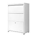 adoorn Modern Small Locking Package Delivery Boxes for Outside - White