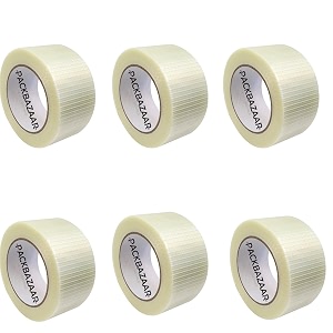 cross filament strapping tape 2 inch x 50 meter heavy duty transparent reinforced fiberglass tape 2 inch 6