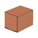 3 Ply Postal Self Locking Corrugated A4 Packing Box for Shipping, Packaging, Gift Items &amp; Storage, E-Flute - 3.5 x 3.5 x 4.5 Inches, Brown (Pack of 10)
