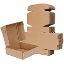 3 Ply Postal Self Locking Corrugated A4 Packing Box for Shipping, Packaging, Gift Items &amp; Storage, E-Flute - 4 x 4 x 4.5 Inches, Brown (Pack of 10)