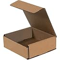 3 Ply Postal Self Locking Corrugated A4 Packing Box for Shipping, Packaging, Gift Items &amp; Storage, E-Flute - 6.5 x 4.5 x 4.5 Inches, Brown (Pack of 10)