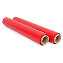 OFITURIA Packing Film 50 cm Width and Stretchable up to 300 Metres Length - Manual Elastic Film Roll for Industrial Packaging (Red, 2)