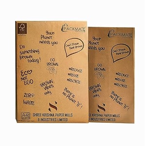 packmate copier sheets  brown sheet paper or copy amp multipurpose paper  natural paper - a4 75 gsm 1 ream -  sheet for project office work  assignment  practical  homework  print copy scan brown sheet for printer 100 sheets