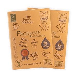 packmate gold unbleached natural shade brown copier   made using 100 recycled paper  biodegradable amp recyclable - a4 1 ream 500 sheets