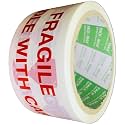 PackMax� (Pack Of-12) Handle With Care/Fragile Printed (2 inch x 50 mtrs) Strong Adhesive Packaging tape, 40 Microns, for E-Commerce and Multipurpose Use