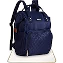PACKNBUY Stylish Diaper Bag for Mothers for Travel with Changing Mat, Maternity Bag with Insulated Bottle Pockets and Multiple Pockets Baby Diaper Bag to Store Newborn Baby Products (Blue)