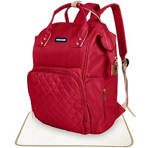 packnbuy stylish diaper bag for mothers for travel with changing mat maternity bag with insulated bottle pockets and multiple pockets baby diaper bag to store newborn baby products maroon red