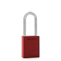 PACLOCK's 90A-PRO Padlock, 1/4" Diameter Hard. Steel Shackle, 2" Tall, High Performance 7-Pin Cylinder w/ 1 Key, Keyed Alike, Red