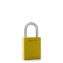PACLOCK's 90A-PRO Padlock, 1/4" Diameter Hard. Stainless Steel Shackle, 1-3/16" Tall, High Performance 7-Pin Cylinder w/ 1 Key, Keyed Alike, Yellow