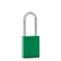 PACLOCK's 90A-PRO Padlock, 1/4" Diameter Hard. Steel Shackle, 2" Tall, High Performance 7-Pin Cylinder w/ 1 Key, Keyed Differently, Green