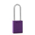 PACLOCK's 90A-PRO Padlock, 1/4" Diameter Hard. Steel Shackle, 2-1/2" Tall, High Performance 7-Pin Cylinder w/ 1 Key, Keyed Alike, Purple