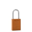 PACLOCK's 90A-PRO Padlock, 1/4" Diameter Hard. Steel Shackle, 1-1/2" Tall, High Performance 7-Pin Cylinder w/ 1 Key, Keyed Alike, Orange