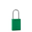 PACLOCK's 90A-PRO Padlock, 1/4" Diameter Hard. Steel Shackle, 1-1/2" Tall, High Performance 7-Pin Cylinder w/ 1 Key, Keyed Differently, Green