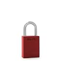 PACLOCK's 90A-PRO Padlock, 1/4" Diameter Hard. Stainless Steel Shackle, 1-3/16" Tall, High Performance 7-Pin Cylinder w/ 1 Key, Keyed Differently, Red