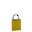 PACLOCK's 90A-PRO Padlock, 1/4" Diameter Hard. Steel Shackle, 3/4" Tall, High Performance 7-Pin Cylinder w/ 1 Key, Keyed Alike, Yellow