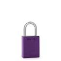 PACLOCK's 90A-PRO Padlock, 1/4" Diameter Hard. Steel Shackle, 1-3/16" Tall, High Performance 7-Pin Cylinder w/ 1 Key, Keyed Alike, Purple