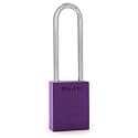 PACLOCK's 90A-PRO Padlock, 1/4" Diameter Hard. Steel Shackle, 3" Tall, High Performance 7-Pin Cylinder w/ 1 Key, Keyed Alike, Purple