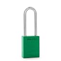 PACLOCK's 90A-PRO Padlock, 1/4" Diameter Hard. Steel Shackle, 2-1/2" Tall, High Performance 7-Pin Cylinder w/ 1 Key, Keyed Alike, Green