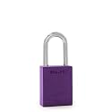 PACLOCK's 90A-PRO Padlock, 1/4" Diameter Hard. Steel Shackle, 1-1/2" Tall, High Performance 7-Pin Cylinder w/ 1 Key, Keyed Alike, Purple