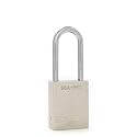 PACLOCK's 90A-PRO Padlock, 1/4" Diameter Hard. Steel Shackle, 2" Tall, High Performance 7-Pin Cylinder w/ 1 Key, Keyed Alike, Silver