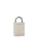 PACLOCK 90A-PRO Series Key Lock Padlock, Silver Anodized Aluminum, 7-Pin Cylinder, 3/4 Inch Hardened Steel Shackle, Buy American Act Compliant