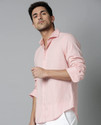 Pactimo Men Slim Fit Solid Spread Collar Casual Shirt