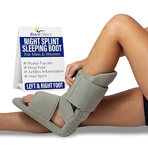 padded night splint 90 degree immobilizing stretching sleeping boot - recovery for plantar fasciitis drop foot achilles inflammation heel spurs and more by brace direct